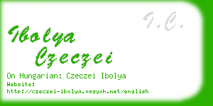 ibolya czeczei business card